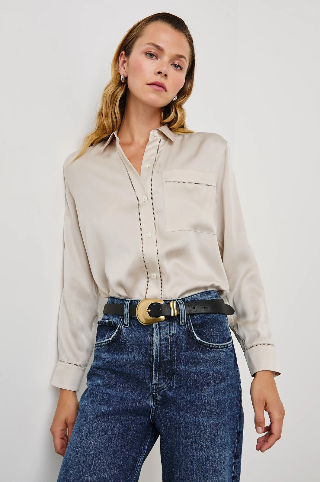 Oak Shirt in Moonbeam by Rails