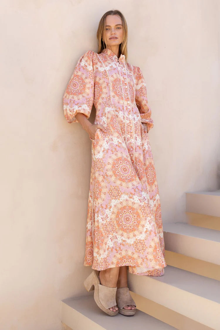 Calibre  Dress in Sunset Mosaic by Zoe Kratzman