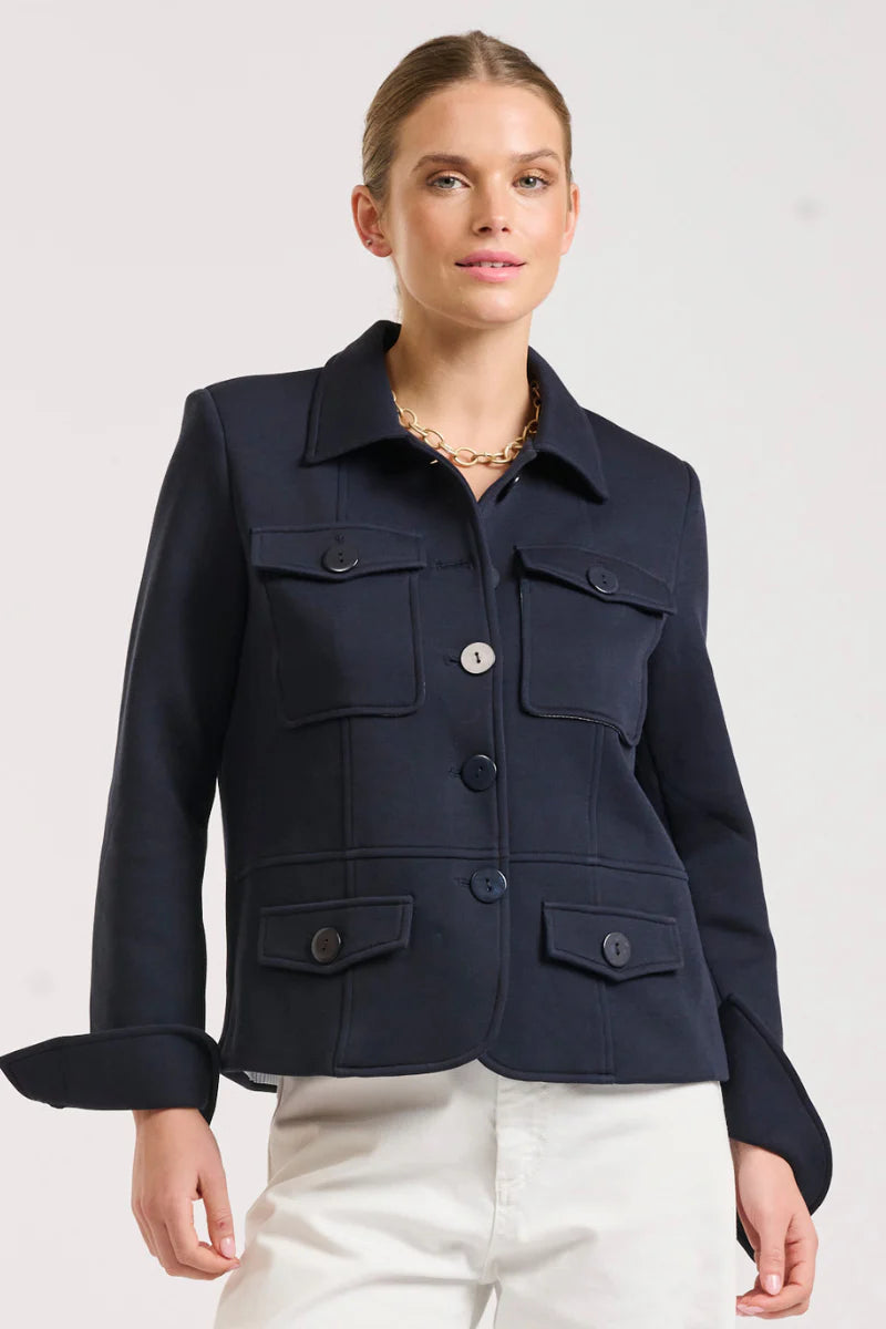 Hemming Scuba Jacket in French Navy by Shirty