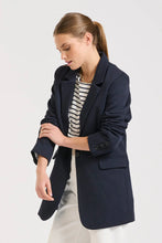 Load image into Gallery viewer, Iris Scuba Blazer in French Navy by Shirty
